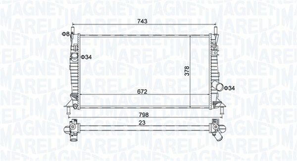 350213157400 Magneti Marelli Радіатор охолодження двигуна